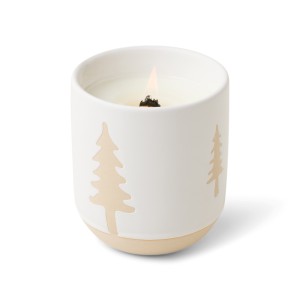 Λευκό Κερί με ξύλινο φυτίλι Cypress & Fir