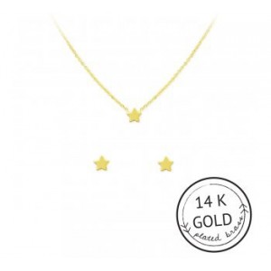 Starry Eyed Necklace & Earring Set (GOLD)