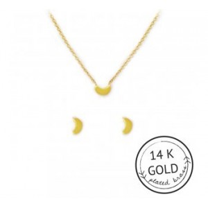 Moon-umental Necklace & Earring Set (GOLD)